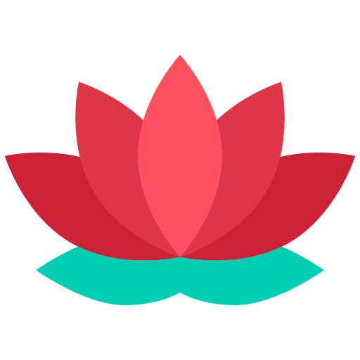 Un icono de lotus a color